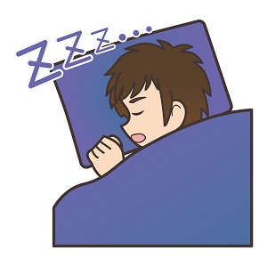 眠っている男性イラスト